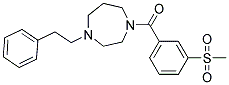 1-[3-(METHYLSULFONYL)BENZOYL]-4-(2-PHENYLETHYL)-1,4-DIAZEPANE Struktur