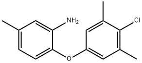 2-(4-CHLORO-3,5-DIMETHYLPHENOXY)-5-METHYLANILINE Struktur