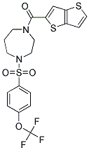 1-(THIENO[3,2-B]THIEN-2-YLCARBONYL)-4-([4-(TRIFLUOROMETHOXY)PHENYL]SULFONYL)-1,4-DIAZEPANE Struktur