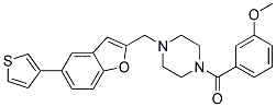 1-(3-METHOXYBENZOYL)-4-([5-(3-THIENYL)-1-BENZOFURAN-2-YL]METHYL)PIPERAZINE Struktur