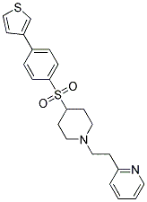 2-[2-(4-([4-(3-THIENYL)PHENYL]SULFONYL)PIPERIDIN-1-YL)ETHYL]PYRIDINE Struktur