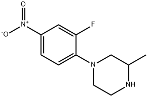 1-(2-FLUORO-4-NITROPHENYL)-3-METHYLPIPERAZINE Struktur