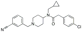 2-(4-CHLOROPHENYL)-N-[1-(3-CYANOBENZYL)PIPERIDIN-4-YL]-N-(CYCLOPROPYLMETHYL)ACETAMIDE Struktur