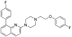 2-(4-[2-(4-FLUOROPHENOXY)ETHYL]PIPERAZIN-1-YL)-8-(4-FLUOROPHENYL)QUINOLINE Struktur