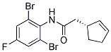 2-[(1R)-CYCLOPENT-2-EN-1-YL]-N-(2,6-DIBROMO-4-FLUOROPHENYL)ACETAMIDE Struktur