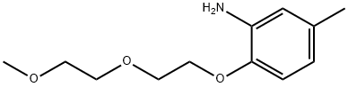 2-[2-(2-METHOXYETHOXY)ETHOXY]-5-METHYLPHENYLAMINE Struktur