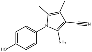 2-AMINO-1-(4-HYDROXYPHENYL)-4,5-DIMETHYL-1H-PYRROLE-3-CARBONITRILE Struktur