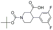 1-(TERT-BUTOXYCARBONYL)-4-(3,5-DIFLUOROPHENYL)PIPERIDINE-3-CARBOXYLIC ACID Struktur