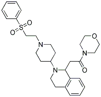 1-(2-MORPHOLIN-4-YL-2-OXOETHYL)-2-(1-[2-(PHENYLSULFONYL)ETHYL]PIPERIDIN-4-YL)-1,2,3,4-TETRAHYDROISOQUINOLINE Struktur