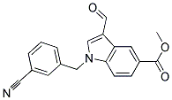 1-(3-CYANO-BENZYL)-3-FORMYL-1H-INDOLE-5-CARBOXYLIC ACID METHYL ESTER Struktur