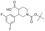 1-(TERT-BUTOXYCARBONYL)-3-(3,5-DIFLUOROPHENYL)PIPERIDINE-4-CARBOXYLIC ACID Struktur