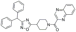 2-((4-[3-(DIPHENYLMETHYL)-1,2,4-OXADIAZOL-5-YL]PIPERIDIN-1-YL)CARBONYL)QUINOXALINE Struktur