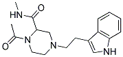 1-ACETYL-4-[2-(1H-INDOL-3-YL)ETHYL]-N-METHYLPIPERAZINE-2-CARBOXAMIDE Struktur