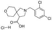 2-(2,4-DICHLORO-BENZYL)-8-OXA-2-AZA-SPIRO[4.5]DECANE-4-CARBOXYLIC ACID HYDROCHLORIDE Struktur