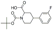 1-(TERT-BUTOXYCARBONYL)-4-(3-FLUOROPHENYL)PIPERIDINE-2-CARBOXYLIC ACID Struktur