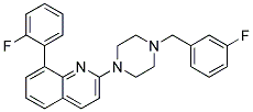 2-[4-(3-FLUOROBENZYL)PIPERAZIN-1-YL]-8-(2-FLUOROPHENYL)QUINOLINE Struktur