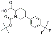 1-(TERT-BUTOXYCARBONYL)-5-(4-(TRIFLUOROMETHYL)PHENYL)PIPERIDINE-2-CARBOXYLIC ACID Struktur