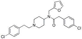 2-(4-CHLOROPHENYL)-N-(1-[2-(4-CHLOROPHENYL)ETHYL]PIPERIDIN-4-YL)-N-(2-FURYLMETHYL)ACETAMIDE Struktur