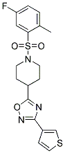 1-[(5-FLUORO-2-METHYLPHENYL)SULFONYL]-4-[3-(3-THIENYL)-1,2,4-OXADIAZOL-5-YL]PIPERIDINE Struktur