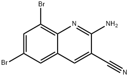 2-AMINO-6,8-DIBROMO-3-QUINOLINECARBONITRILE Struktur