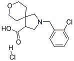 2-(2-CHLORO-BENZYL)-8-OXA-2-AZA-SPIRO[4.5]DECANE-4-CARBOXYLIC ACID HYDROCHLORIDE Struktur