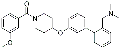 1-(3'-([1-(3-METHOXYBENZOYL)PIPERIDIN-4-YL]OXY)BIPHENYL-2-YL)-N,N-DIMETHYLMETHANAMINE Struktur