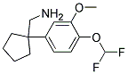 [1-[4-(DIFLUOROMETHOXY)-3-METHOXYPHENYL]CYCLOPENTYL]METHYLAMINE Struktur