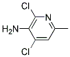 2-METHYL-4,6-DICHLORO-5-AMINOPYRIDINE  Struktur