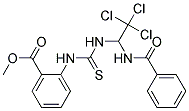 2-[3-(1-Benzoylamino-2,2,2-trichloro-ethyl)-thioureido]-benzoic acid methyl ester Struktur