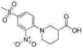 1-[4-(Methylsulphonyl)-2-nitrophenyl]piperidine-3-carboxylic acid Struktur