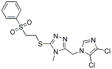 3-[(4,5-DICHLORO-1H-IMIDAZOL-1-YL)METHYL]-4-METHYL-5-{[2-(PHENYLSULFONYL)ET HYL]THIO}-4H-1,2,4-TRIAZOLE Struktur