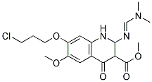 7-(3-CHLORO-PROPOXY)-2-(DIMETHYLAMINO-METHYLENEAMINO)-6-METHOXY-4-OXO-1,2,3,4-TETRAHYDRO-QUINOLINE-3-CARBOXYLIC ACID METHYL ESTER Struktur