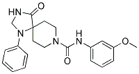 N-(3-METHOXYPHENYL)-4-OXO-1-PHENYL-1,3,8-TRIAZASPIRO[4.5]DECANE-8-CARBOXAMIDE Struktur