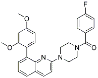 8-(2,4-DIMETHOXYPHENYL)-2-[4-(4-FLUOROBENZOYL)PIPERAZIN-1-YL]QUINOLINE Struktur