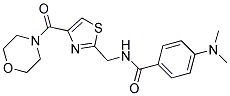 4-(DIMETHYLAMINO)-N-([4-(MORPHOLIN-4-YLCARBONYL)-1,3-THIAZOL-2-YL]METHYL)BENZAMIDE Struktur