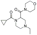 4-([1-(CYCLOPROPYLCARBONYL)-4-ETHYLPIPERAZIN-2-YL]CARBONYL)MORPHOLINE Struktur