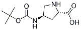 (2S,4R)-4-BOC-AMINO PYRROLIDINE-2-CARBOXYLIC ACID Struktur