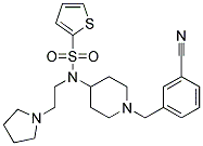 N-[1-(3-CYANOBENZYL)PIPERIDIN-4-YL]-N-(2-PYRROLIDIN-1-YLETHYL)THIOPHENE-2-SULFONAMIDE Struktur