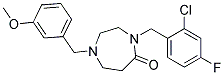 4-(2-CHLORO-4-FLUOROBENZYL)-1-(3-METHOXYBENZYL)-1,4-DIAZEPAN-5-ONE Struktur