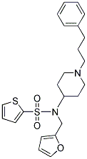 N-(2-FURYLMETHYL)-N-[1-(3-PHENYLPROPYL)PIPERIDIN-4-YL]THIOPHENE-2-SULFONAMIDE Struktur