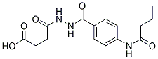 4-[N'-(4-BUTYRYLAMINO-BENZOYL)-HYDRAZINO]-4-OXO-BUTYRIC ACID Struktur