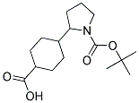 4-(1-(TERT-BUTOXYCARBONYL)PYRROLIDIN-2-YL)CYCLOHEXANECARBOXYLIC ACID Struktur