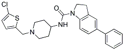 N-(1-[(5-CHLORO-2-THIENYL)METHYL]PIPERIDIN-4-YL)-5-PHENYLINDOLINE-1-CARBOXAMIDE Struktur