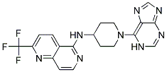 N-[1-(1H-PURIN-6-YL)PIPERIDIN-4-YL]-2-(TRIFLUOROMETHYL)-1,6-NAPHTHYRIDIN-5-AMINE Struktur