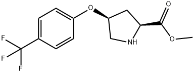 METHYL (2S,4S)-4-[4-(TRIFLUOROMETHYL)PHENOXY]-2-PYRROLIDINECARBOXYLATE Struktur