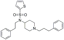 N-(2-PHENYLETHYL)-N-[1-(3-PHENYLPROPYL)PIPERIDIN-4-YL]THIOPHENE-2-SULFONAMIDE Struktur