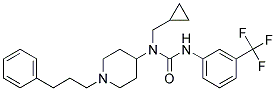 N-(CYCLOPROPYLMETHYL)-N-[1-(3-PHENYLPROPYL)PIPERIDIN-4-YL]-N'-[3-(TRIFLUOROMETHYL)PHENYL]UREA Struktur