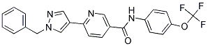 6-(1-BENZYL-1H-PYRAZOL-4-YL)-N-[4-(TRIFLUOROMETHOXY)PHENYL]NICOTINAMIDE Struktur