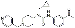 N'-(3-ACETYLPHENYL)-N-(CYCLOPROPYLMETHYL)-N-[1-(PYRIDIN-4-YLMETHYL)PIPERIDIN-4-YL]UREA Struktur