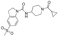 N-[1-(CYCLOPROPYLCARBONYL)PIPERIDIN-4-YL]-5-(METHYLSULFONYL)INDOLINE-1-CARBOXAMIDE Struktur